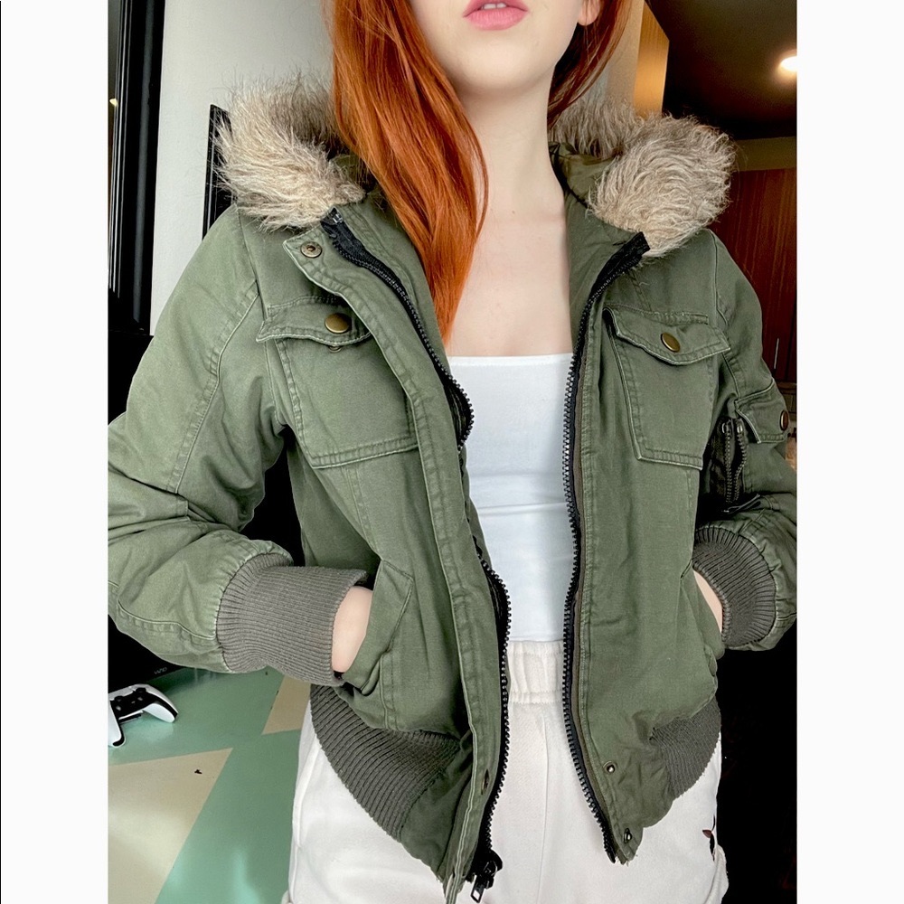Wet Seal Bomber Cropped Jacket